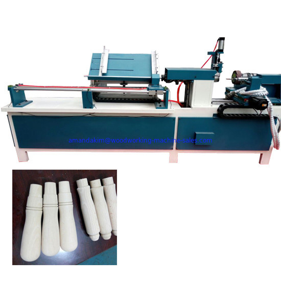 Wooden handle making machine CNC-T with full automatic feeding drilling and sanding sturctures